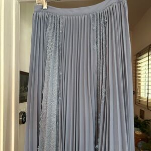 Banana Republic pleated skirt with lace detail
